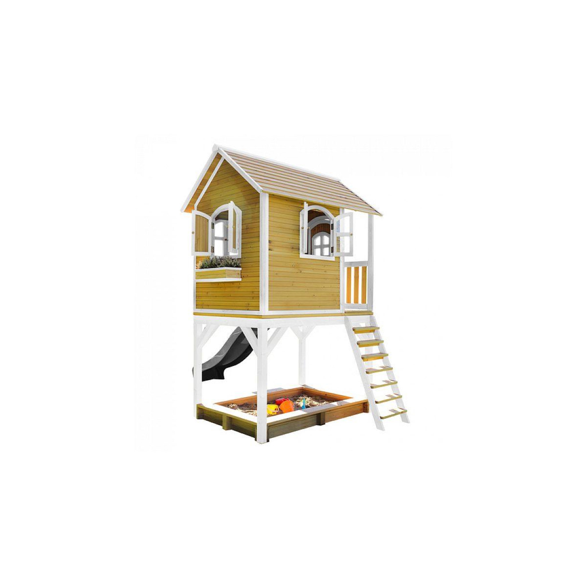 Voir la diapositive 4 : Axi House Axi classic sarah maisonnette marron blanc toboggan gris