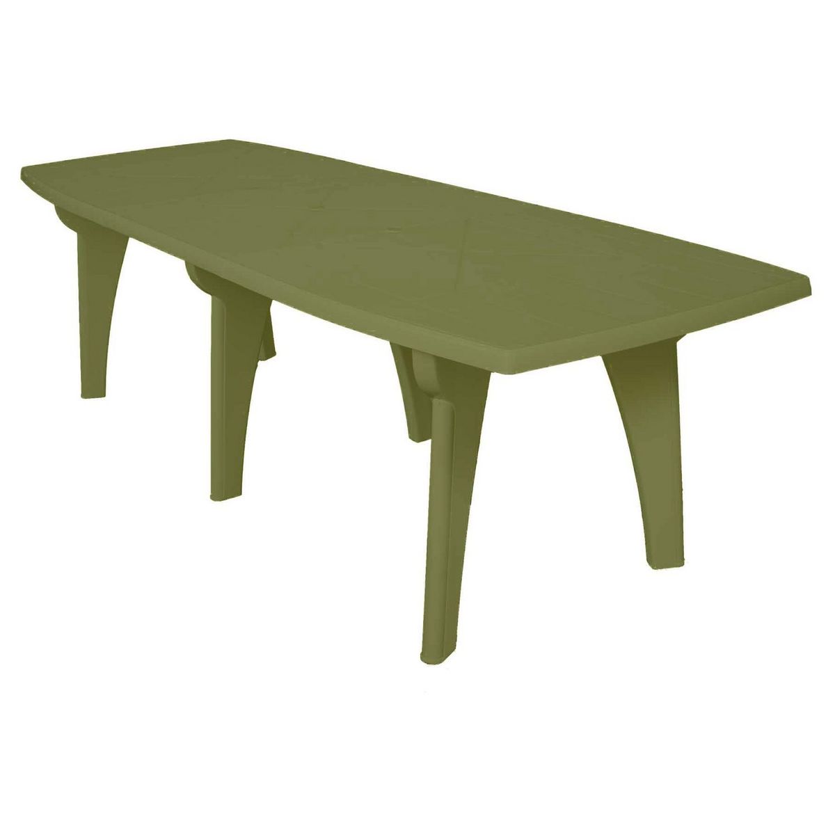 ARETA Table de jardin extensible en résine kaki 8 places LIPARI 2