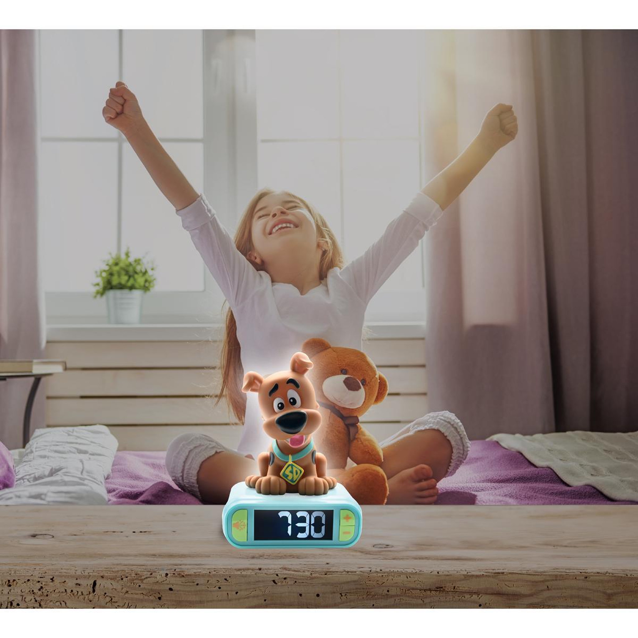 Voir la diapositive 6 : Lexibook Réveil avec veilleuse Scooby Doo en 3D