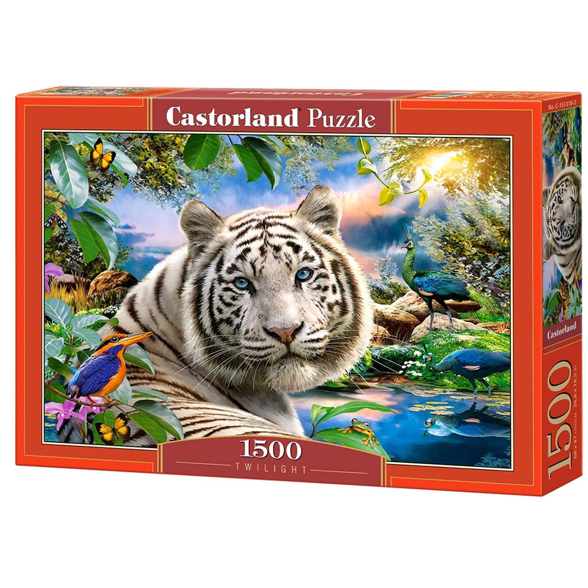 Voir la diapositive 2 : Castorland Puzzle 1500 pièces : Le tigre blanc
