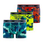 UMBRO Lot de 3 boxers homme Pur Kamo. Coloris disponibles : Rouge