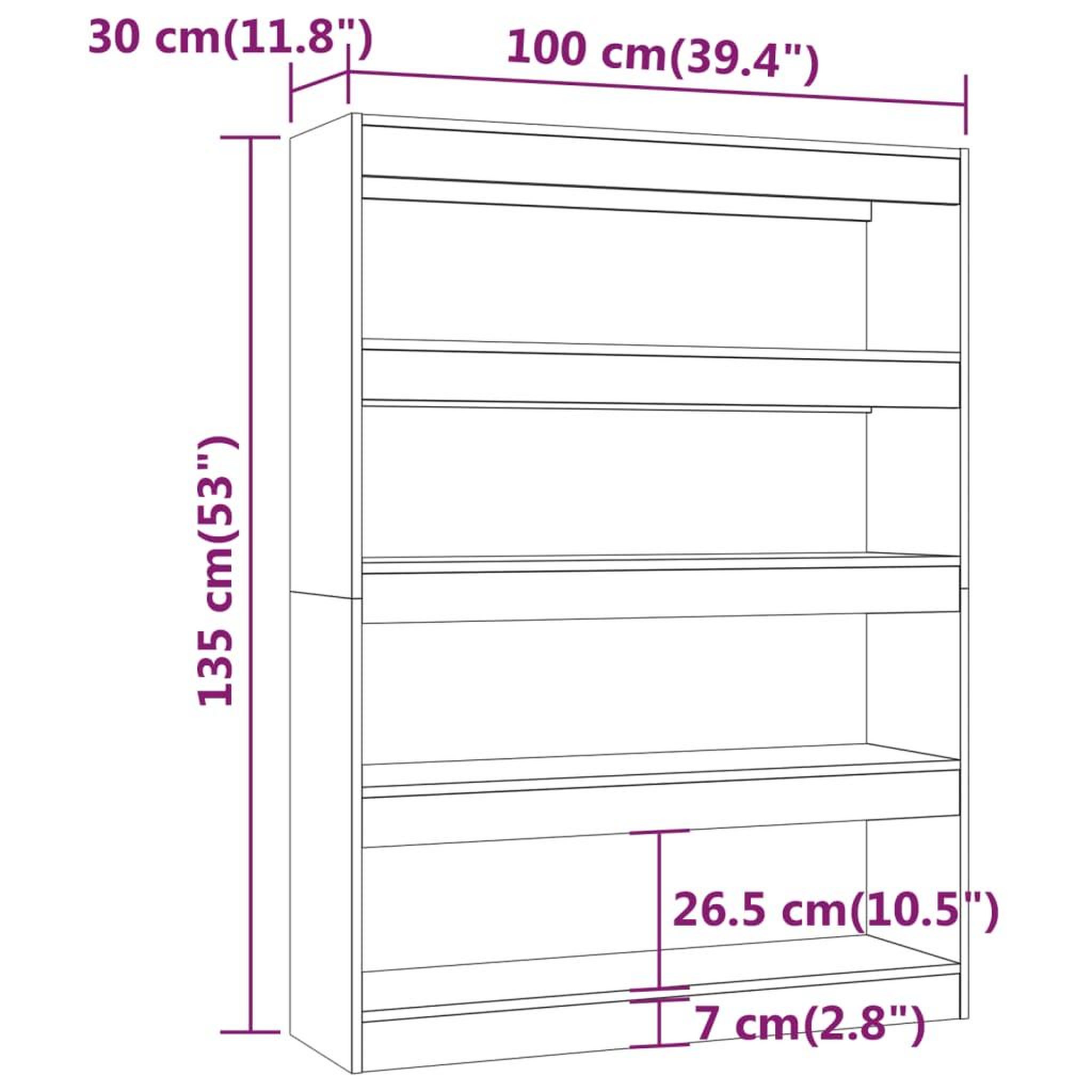 Voir la diapositive 6 : VIDAXL Bibliotheque/Separateur de piece Blanc brillant 100x30x135 cm