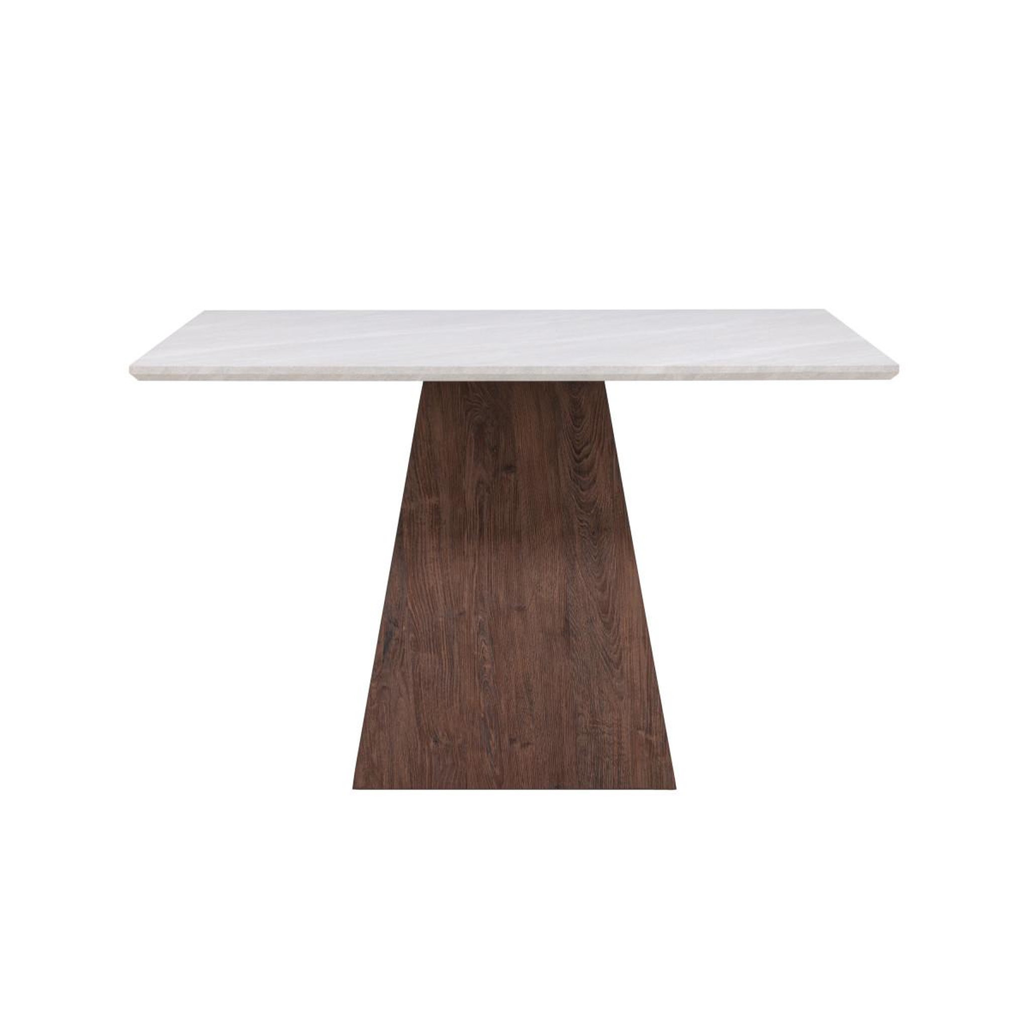 Voir la diapositive 2 : Paris Prix Table de repas effet pierre  cael  120cm gris & moka
