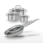 ELO Lot de 2 Poêles 24/28 cm et 3 Faitouts 12/14/20 cm Elo Relief Solution