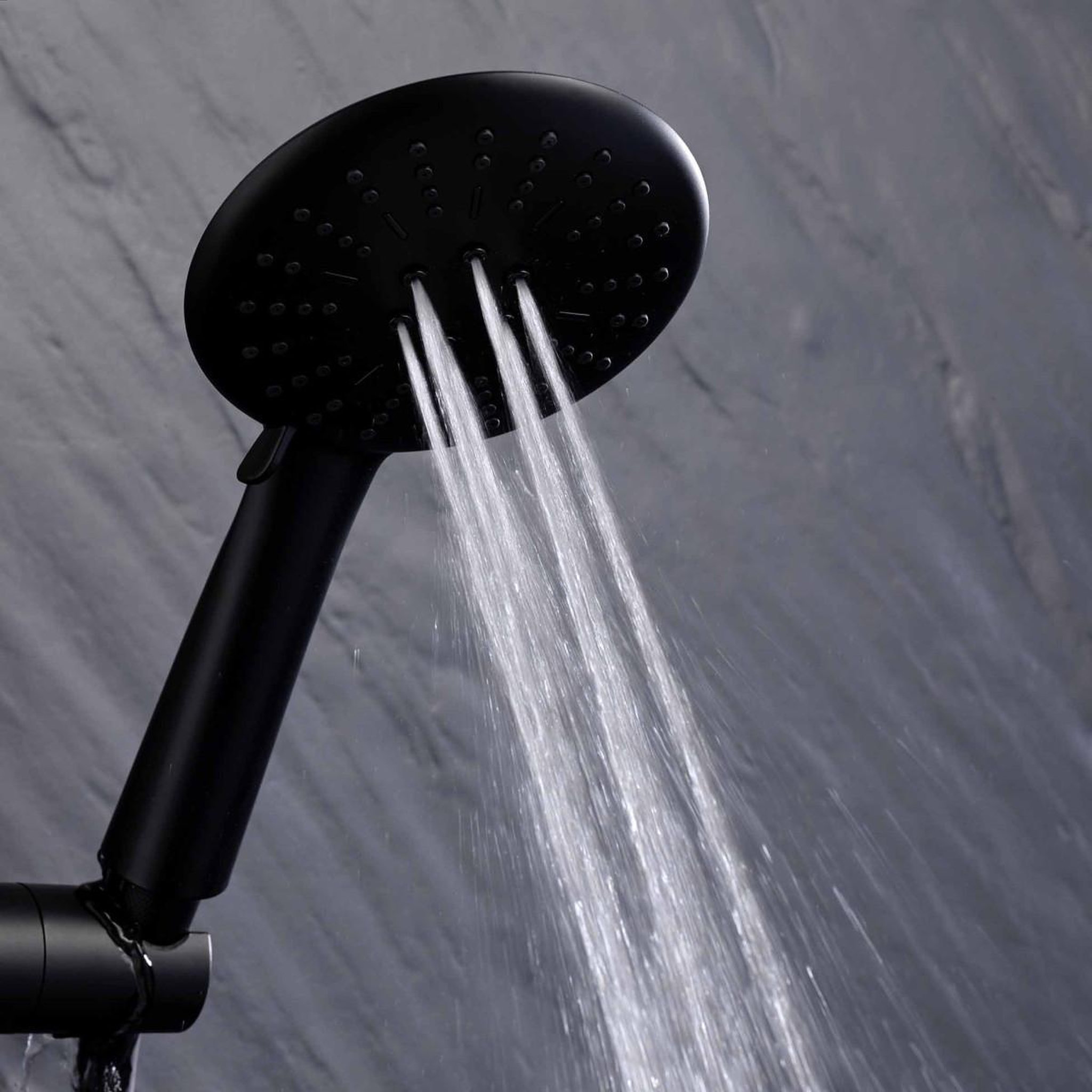 Voir la diapositive 6 : Douceur d'Intérieur Pommeau de douche 3 fonctions  hydro  23cm noir