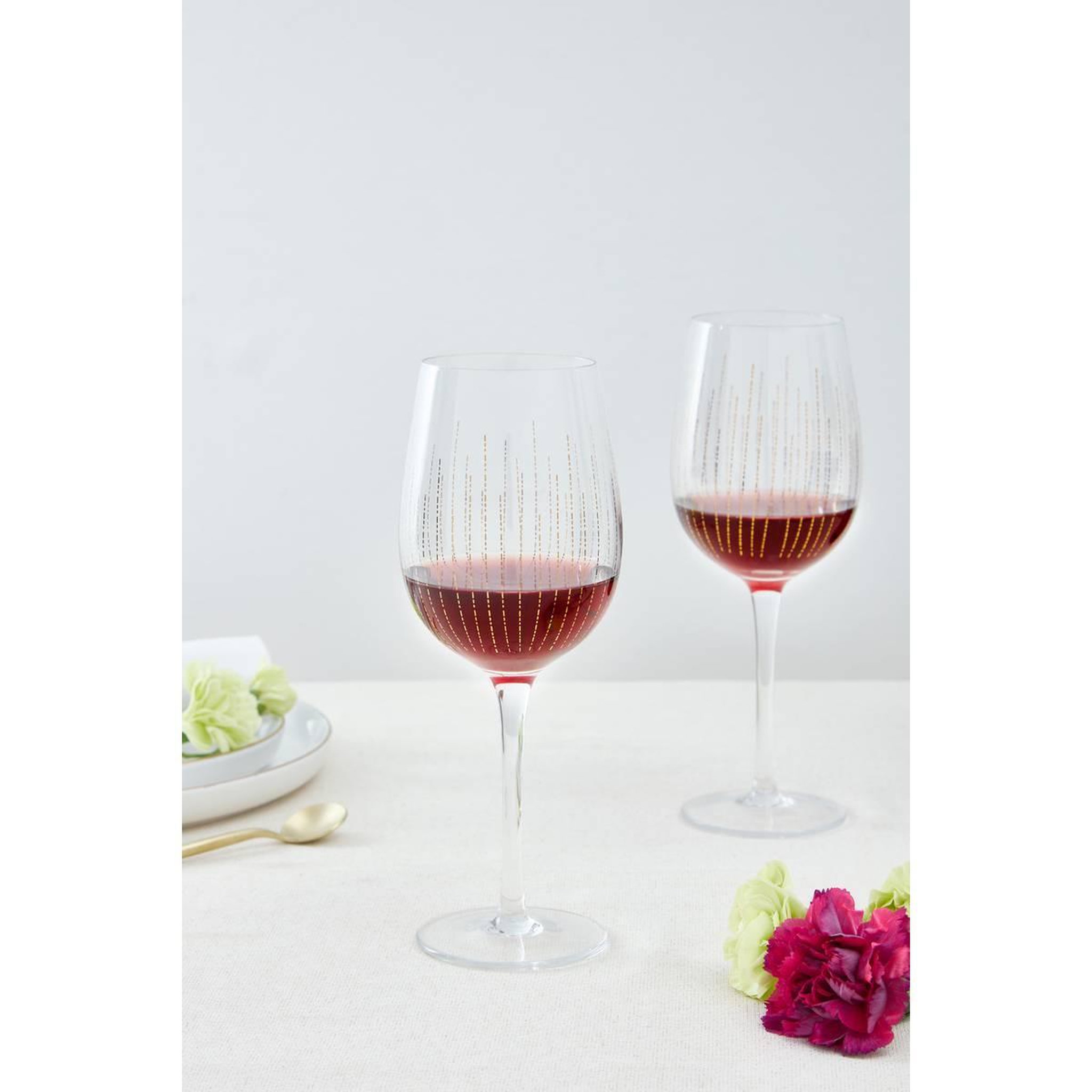 Voir la diapositive 4 : SECRET DE GOURMET Lot de 4 verres à vin  lunis  38cl doré