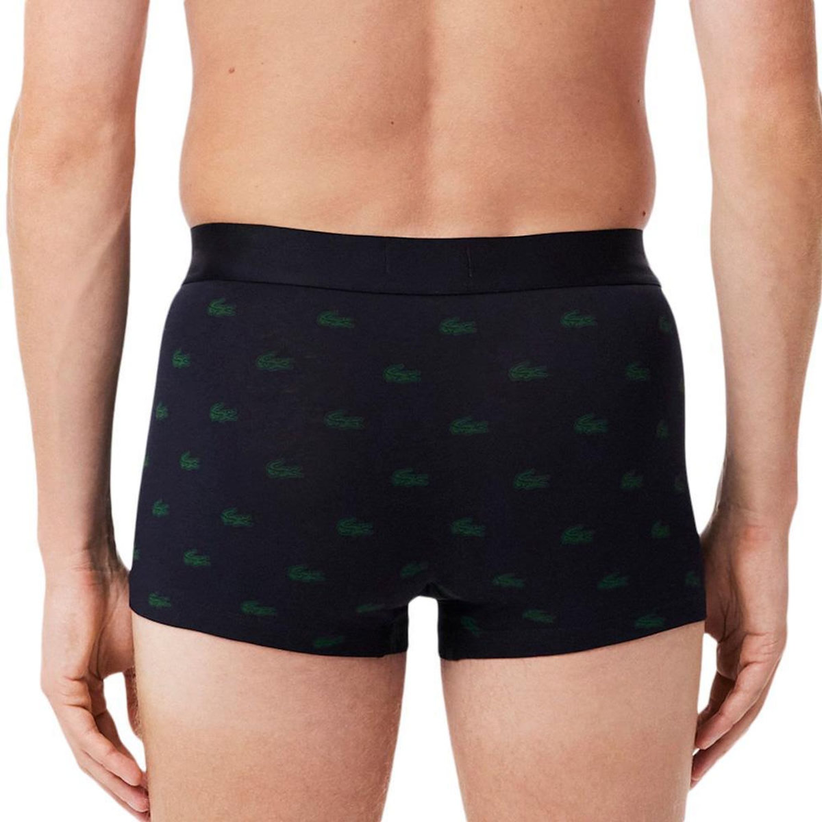 Lacoste x3 Boxers Marine/Vert/Gris Homme  acoste Stretch