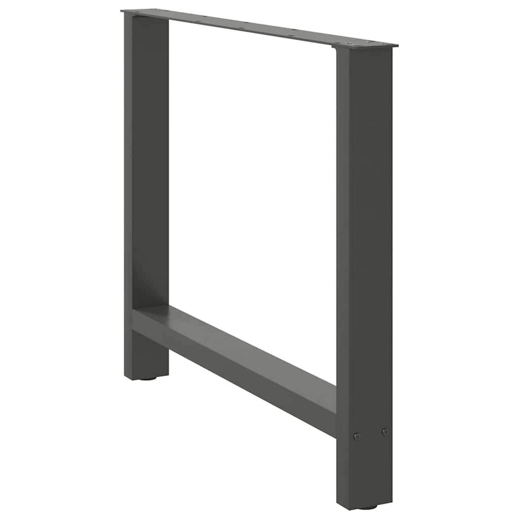 Voir la diapositive 4 : VIDAXL Pieds de table basse anthracite 2 pcs 90x(72-73) cm acier