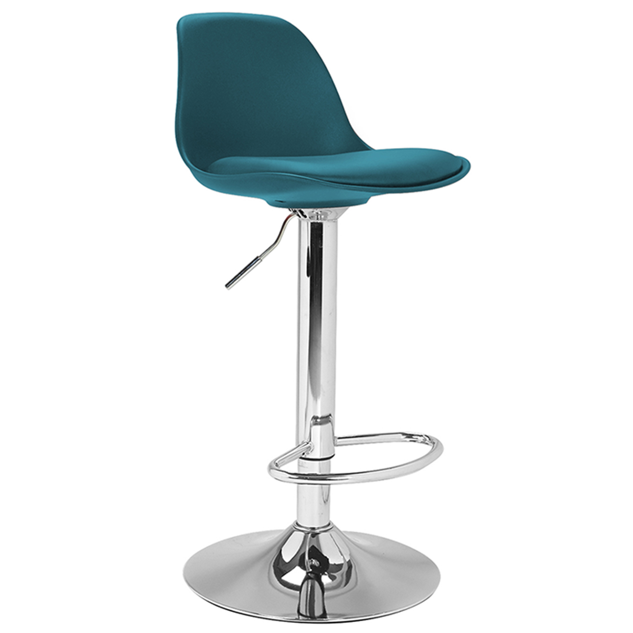 Voir la diapositive 4 : ID MARKET Lot de 4 tabourets de bar karl design bleu canard