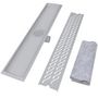 Voir la diapositive 4 : VIDAXL Drain de douche lineaire 2 pcs Vague 730x140mm Acier inoxydable