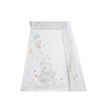 INTERBABY Parure Lit Bébé Amovible Elephant - Bleu