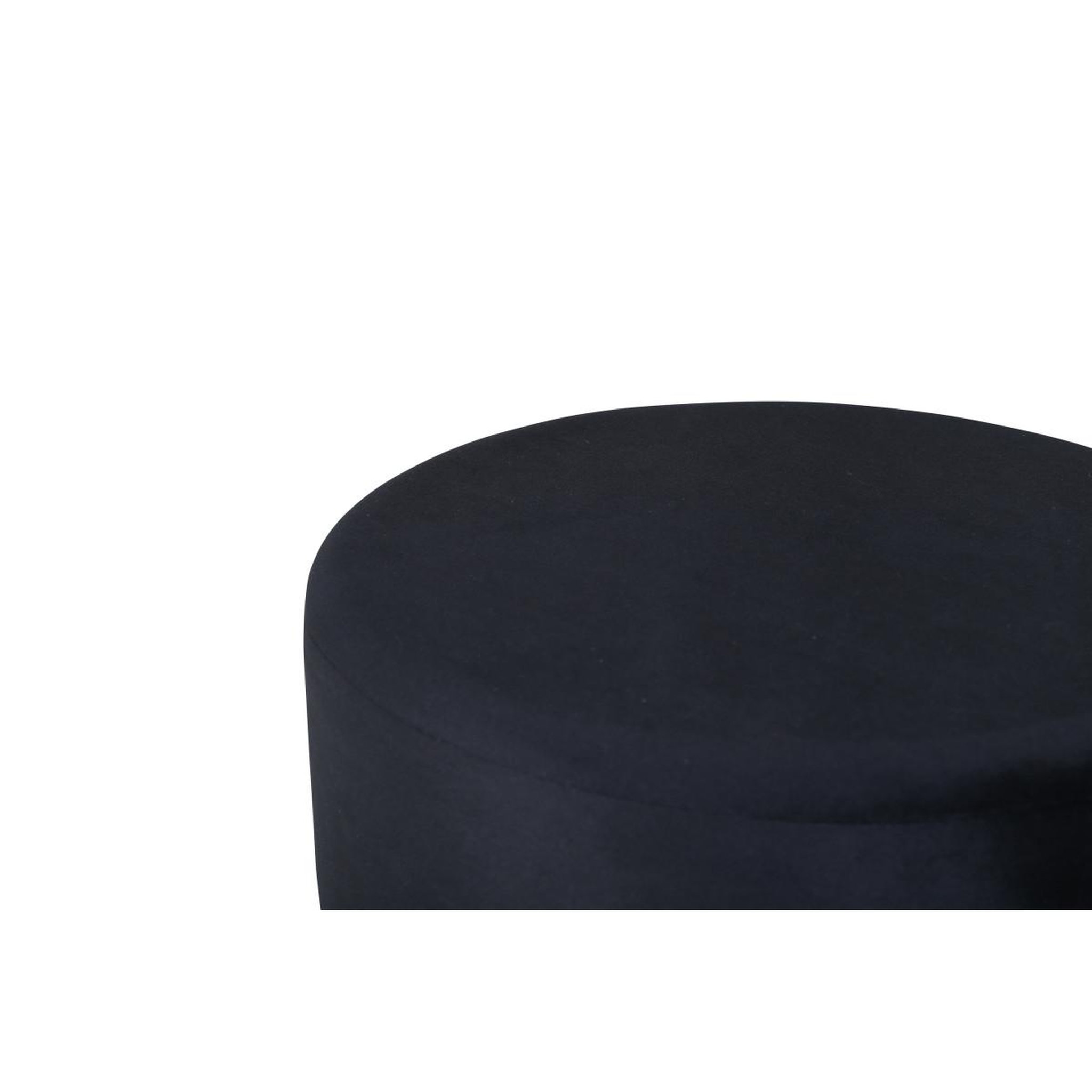 Voir la diapositive 4 : Paris Prix Pouf design en velours  petra  46cm noir & cuivre