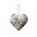 SOLEIL D'OCRE Coeur à suspendre en coton 10x10 cm AIMEE, par Soleil d'Ocre