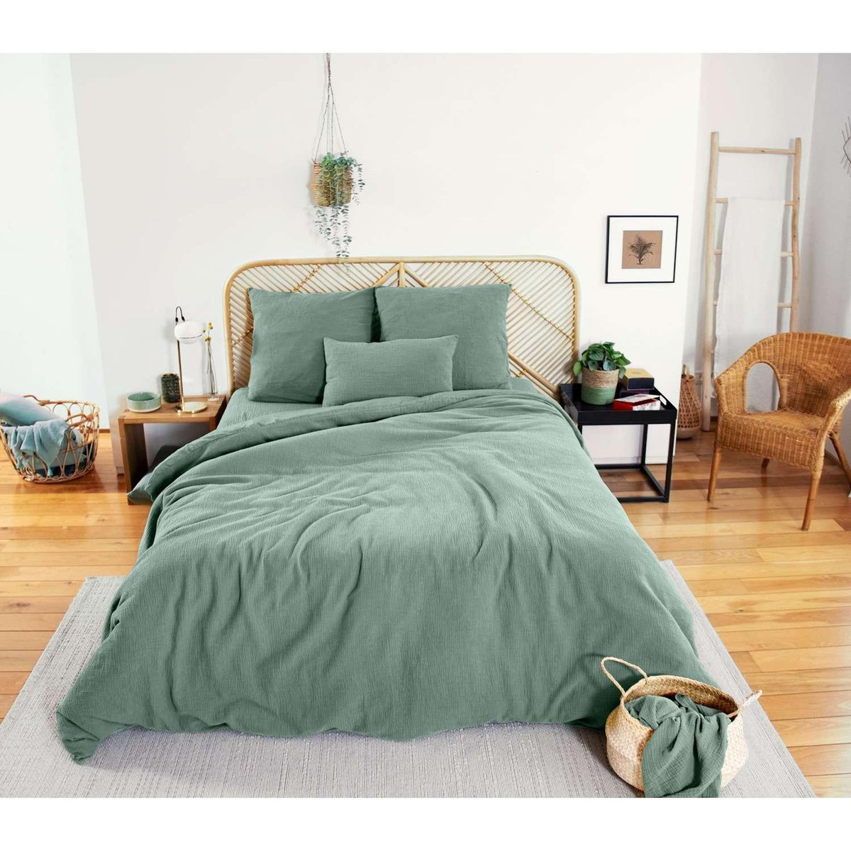 COTE DECO Parure de lit - Double gaze de coton