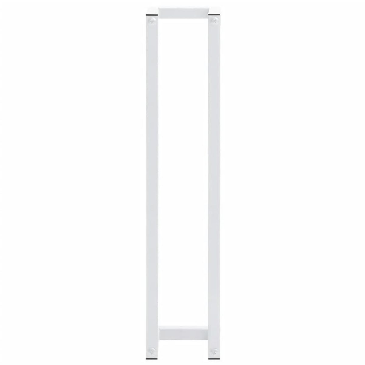 VIDAXL Porte-serviette Blanc 12,5x12,5x60 cm Acier