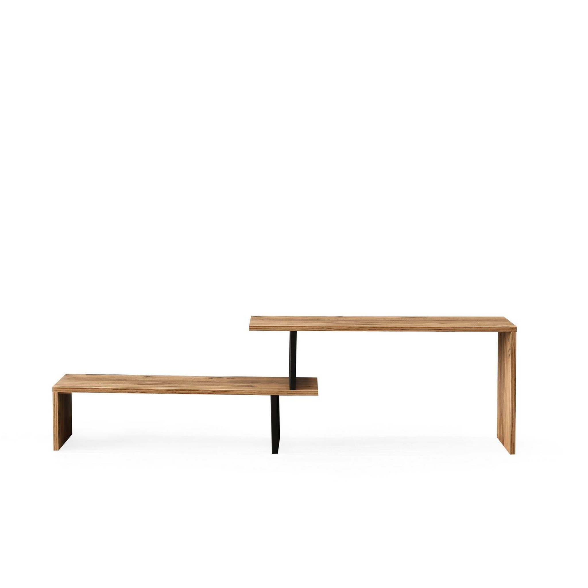 Voir la diapositive 4 : TOILINUX Meuble tv design industriel ovit - l. 120 x h. 45 cm - marron
