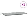 Voir la diapositive 4 : VIDAXL Coussins de banc de jardin lot de 2 gris clair melange tissu