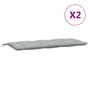 Voir la diapositive 4 : VIDAXL Coussins de banc de jardin lot de 2 gris clair melange tissu