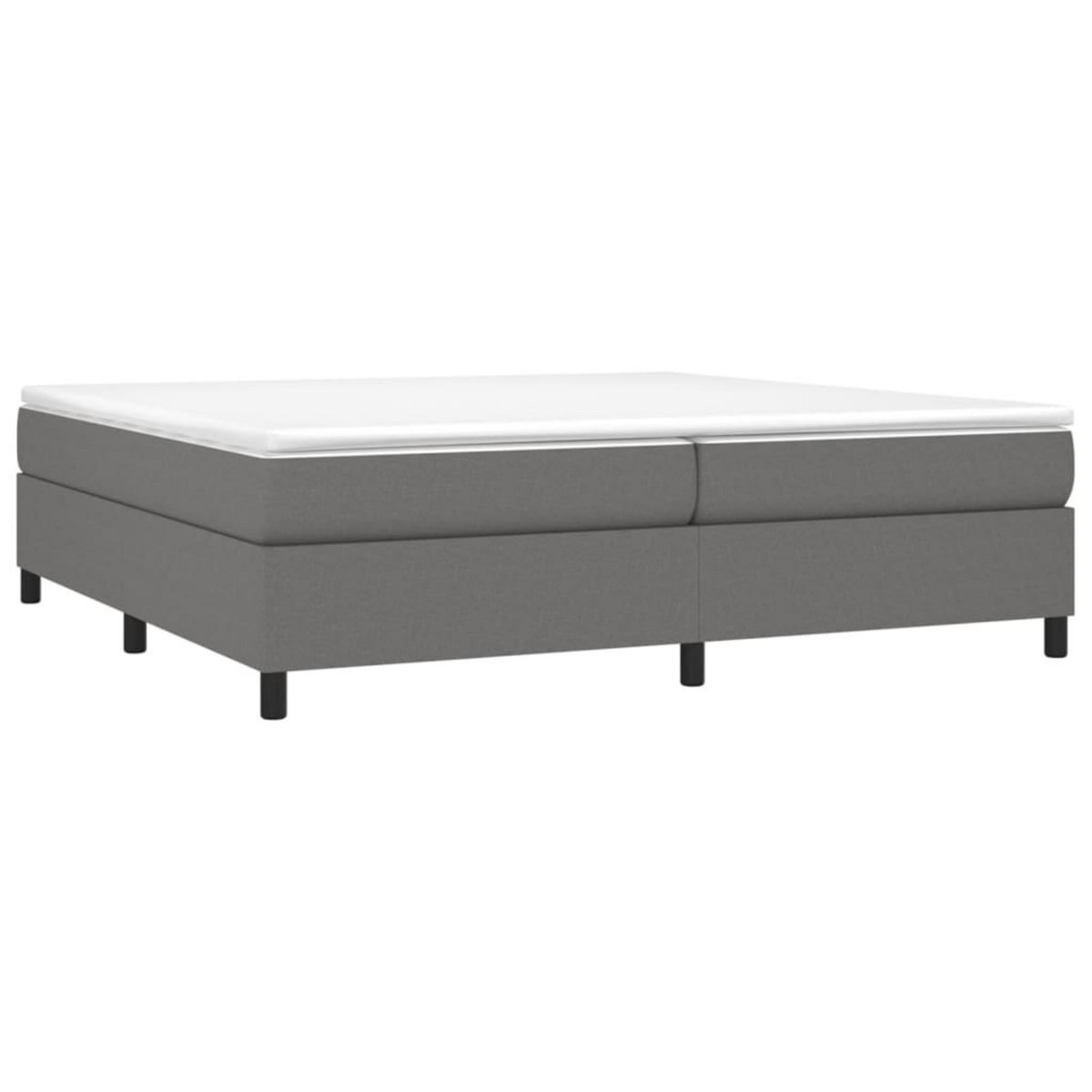 VIDAXL Sommier a lattes de lit avec matelas Gris fonce 200x200cm Tissu
