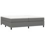 Voir la diapositive 3 : VIDAXL Sommier a lattes de lit avec matelas Gris fonce 200x200cm Tissu