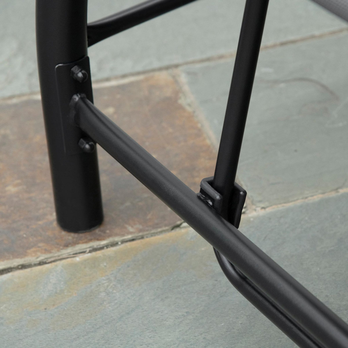 OUTSUNNY Balancelle de jardin 3 places convertible matelas fourni gris métal noir