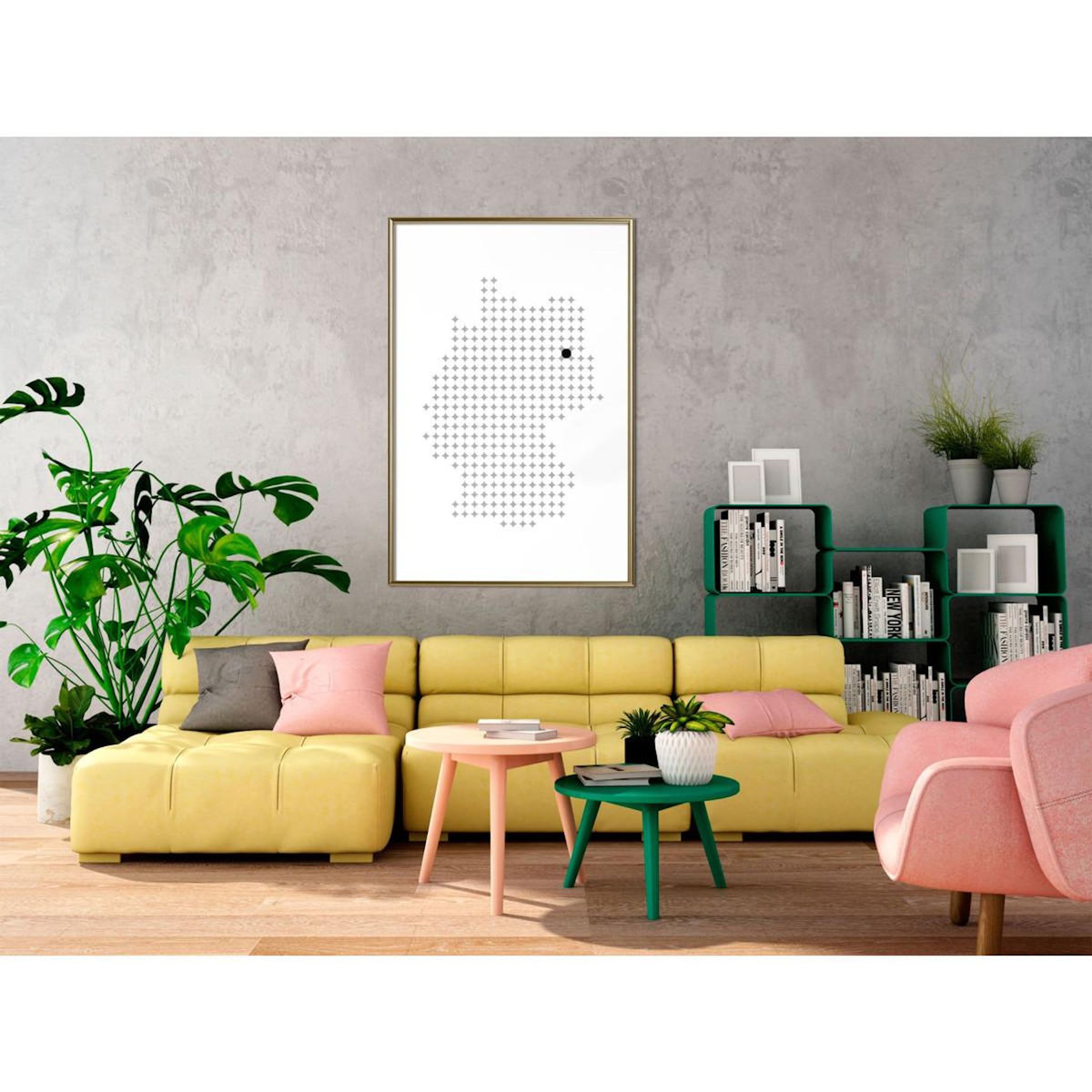 Paris Prix Affiche Murale Encadrée  Pixel Map of Germany