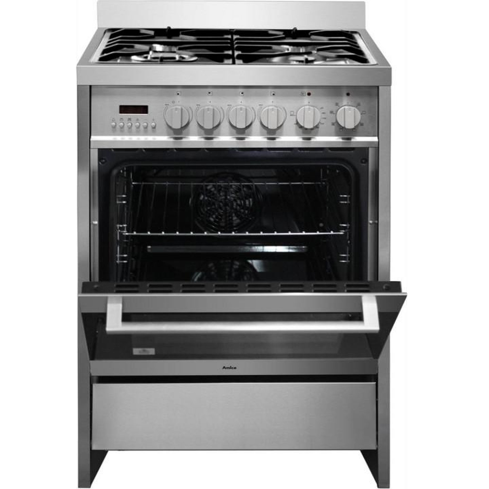 Voir la diapositive 4 : Amica Cuisinière gaz a 68l 4 feux inox - acme2005x