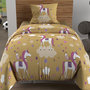 Voir la diapositive 3 : SOLEIL D'OCRE Ensemble couette et parure 5 Pièces LICORNES jaune pour lit en 90x190 cm, par Soleil d'ocre