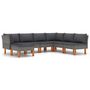 Voir la diapositive 2 : VIDAXL Salon de jardin 7 pcs avec coussins Resine tressee Gris
