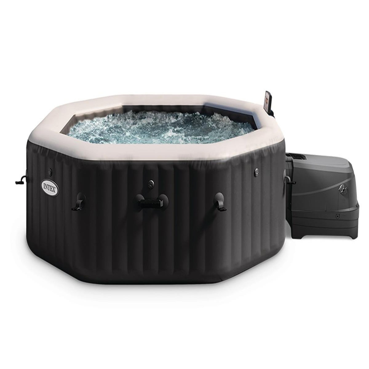 INTEX Spa gonflable PureSpa Carbone octogonal Bulles et Jets 4 places - Intex