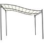 Voir la diapositive 4 : OUTSUNNY Pergola tonnelle de jardin auvent 2,97 x 2,97 m adossable métal noir polyester anti-UV beige