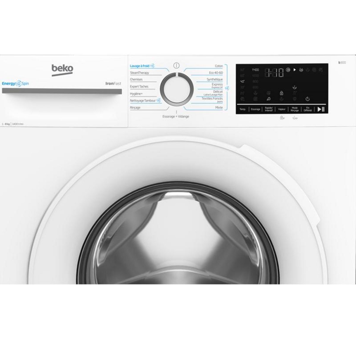 Beko Lave-linge hublot 8kg 1400 tours/min - BM3WFU48411