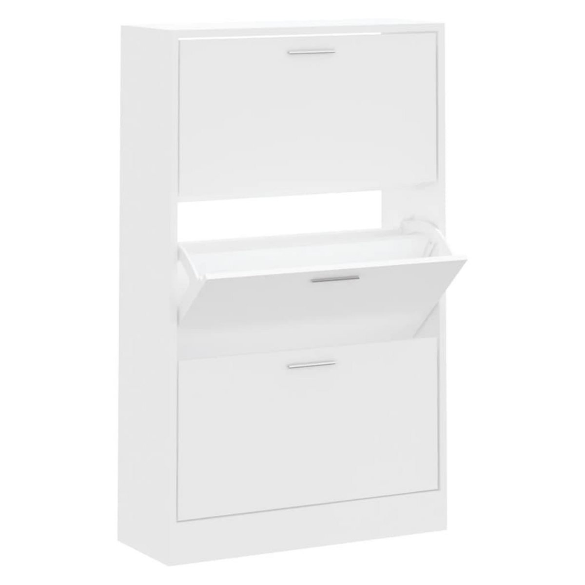 VIDAXL Armoire a chaussures Blanc 63x24x103 cm Bois d'ingenierie