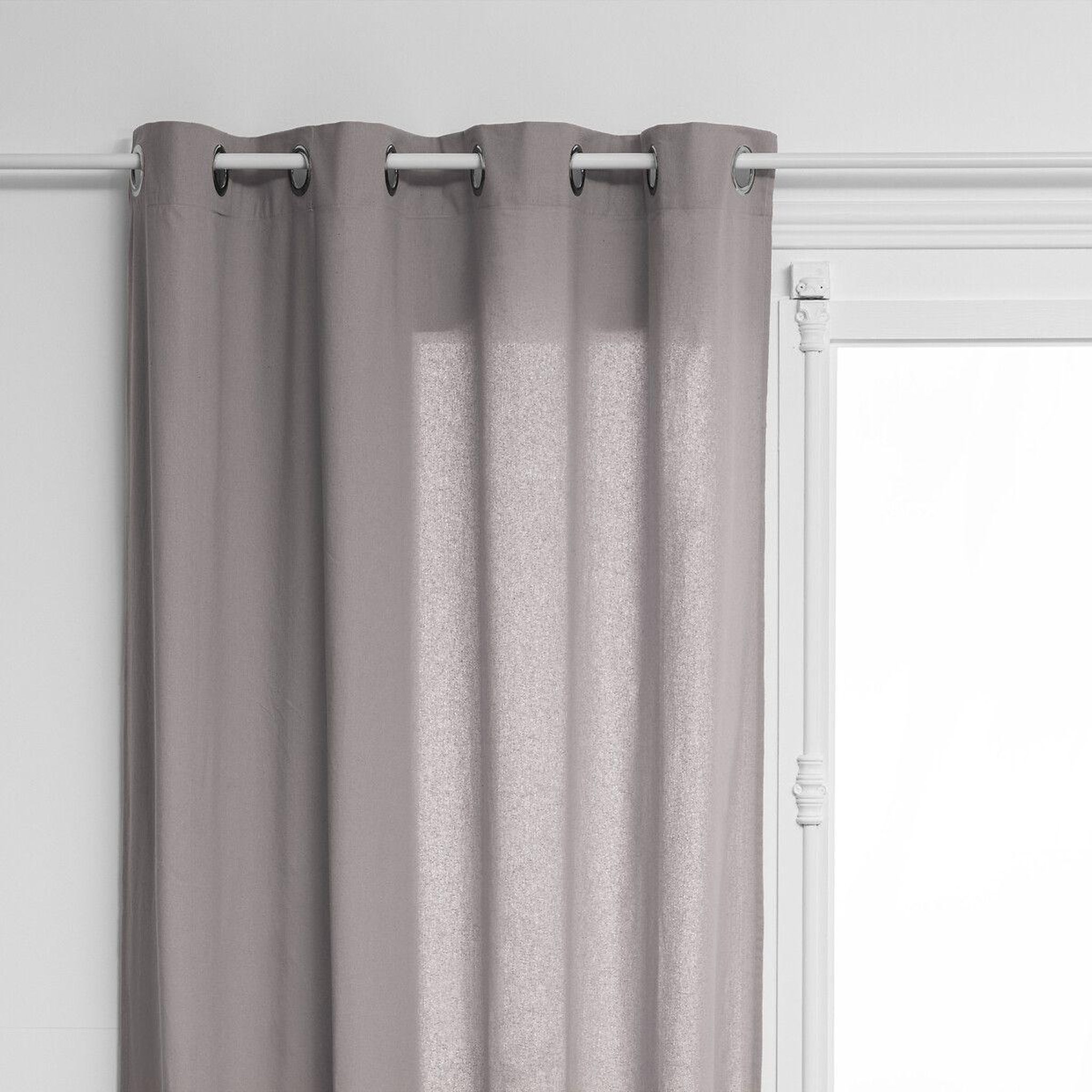 Voir la diapositive 2 : ATMOSPHERA Rideau à oeillets  everly  135x240cm gris clair