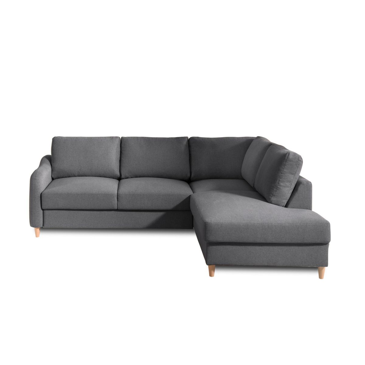 LISA DESIGN Will - canapé d'angle droit - convertible - 5 places - en tissu