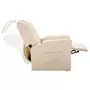 VIDAXL Chaise inclinable Creme Similicuir