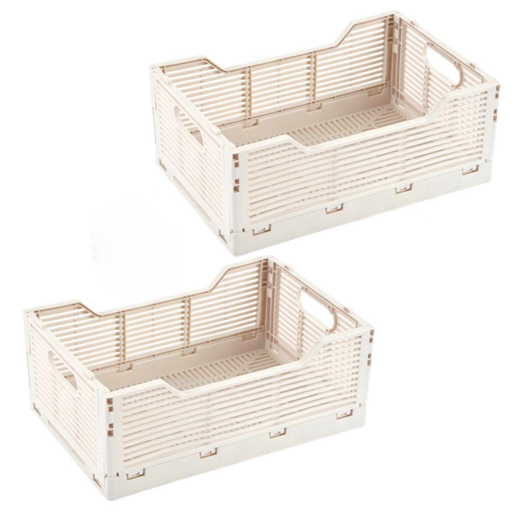 Voir la diapositive 1 : TOILINUX Lot de 2 cagettes pliables foldy