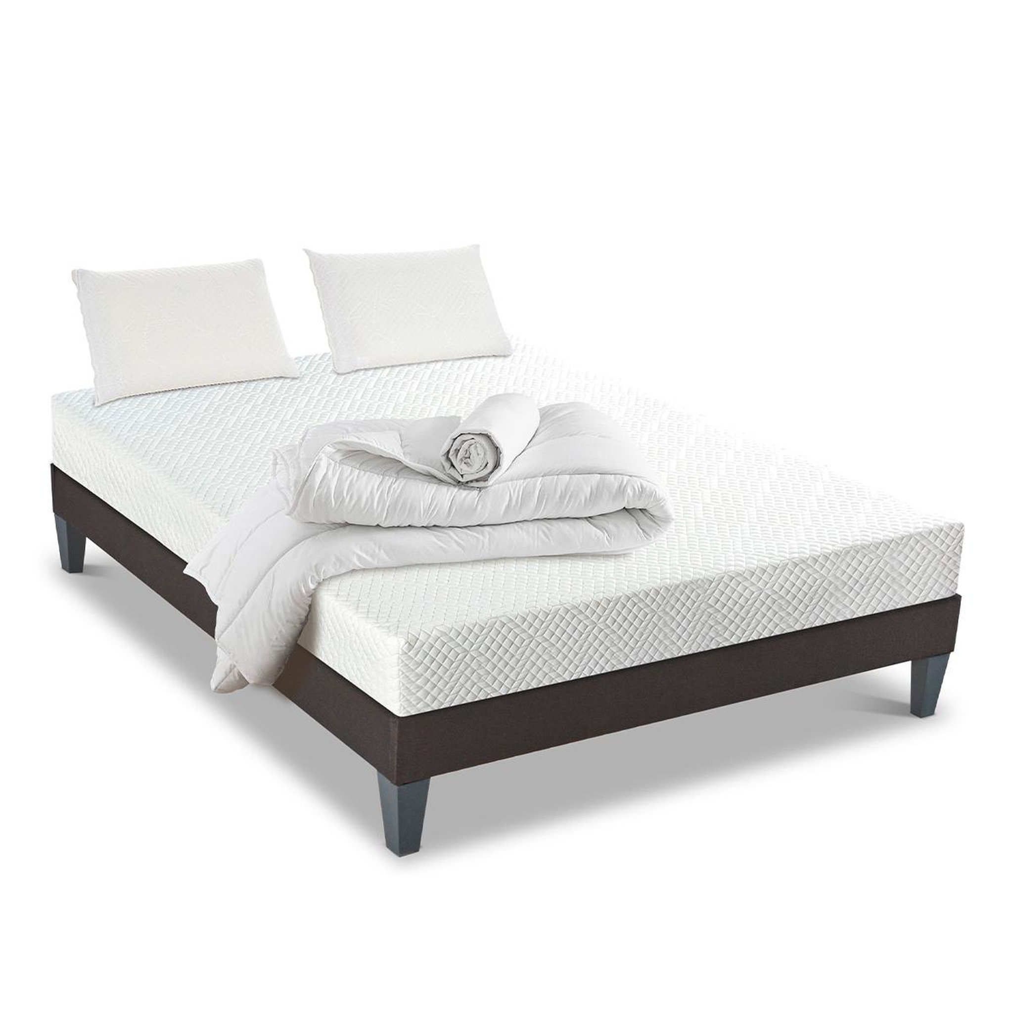Voir la diapositive 3 : BELLECOUR Bellecour literie | pack prêt à dormir absolu | matelas mémoire de forme + sommier + accessoires