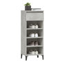 Voir la diapositive 4 : VIDAXL Etagere a chaussures Gris beton 40x36x105 cm Bois d'ingenierie