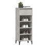 Voir la diapositive 4 : VIDAXL Etagere a chaussures Gris beton 40x36x105 cm Bois d'ingenierie