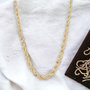 Voir la diapositive 3 : L'ATELIER D'AZUR Collier Femme Maille Corde en Chute - Or Jaune
