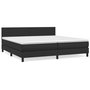Voir la diapositive 2 : VIDAXL Sommier a lattes de lit avec matelas Noir 200x200 cm Similicuir