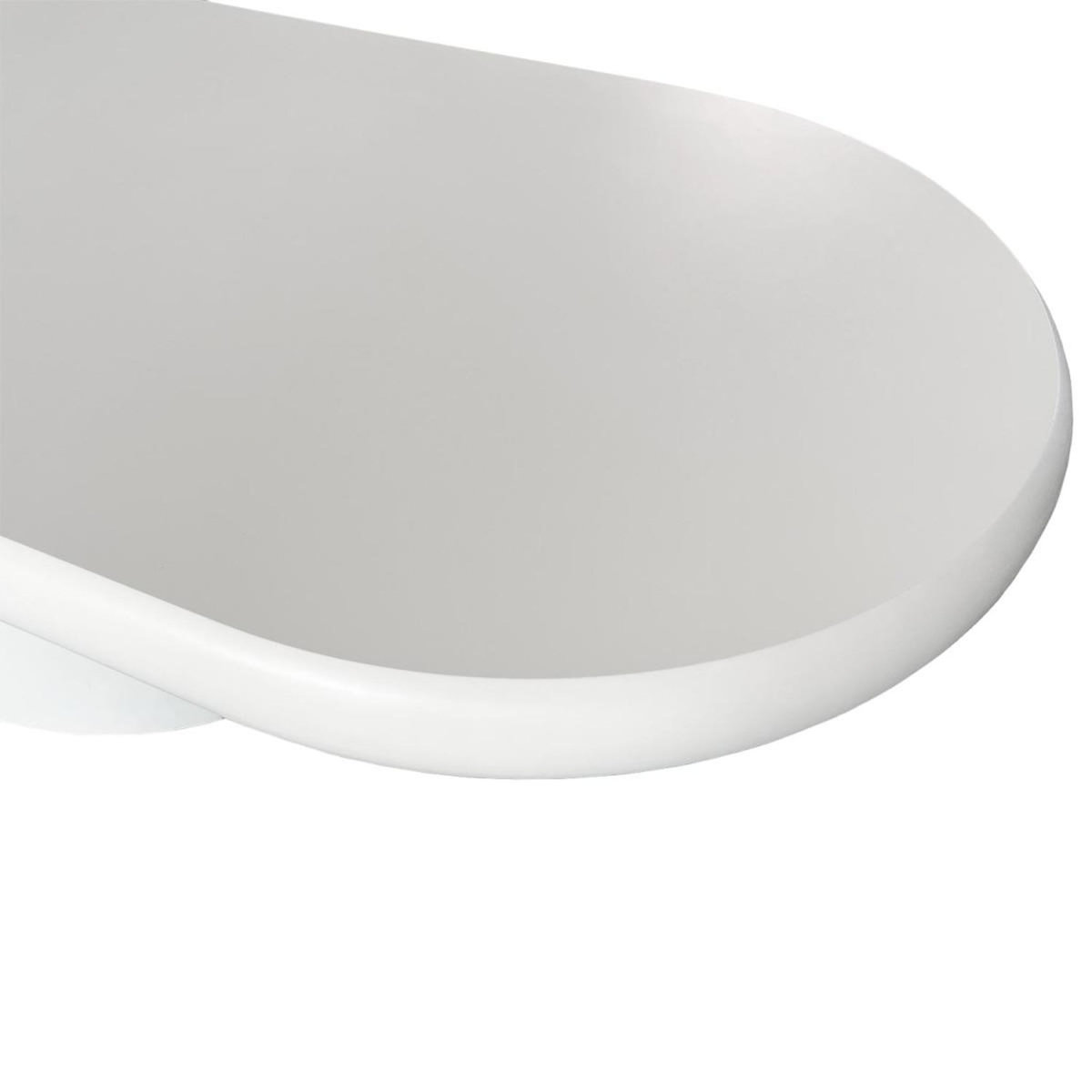 Paris Prix Table Basse Ovale Avec Tiroirs  Donna  120cm Blanc