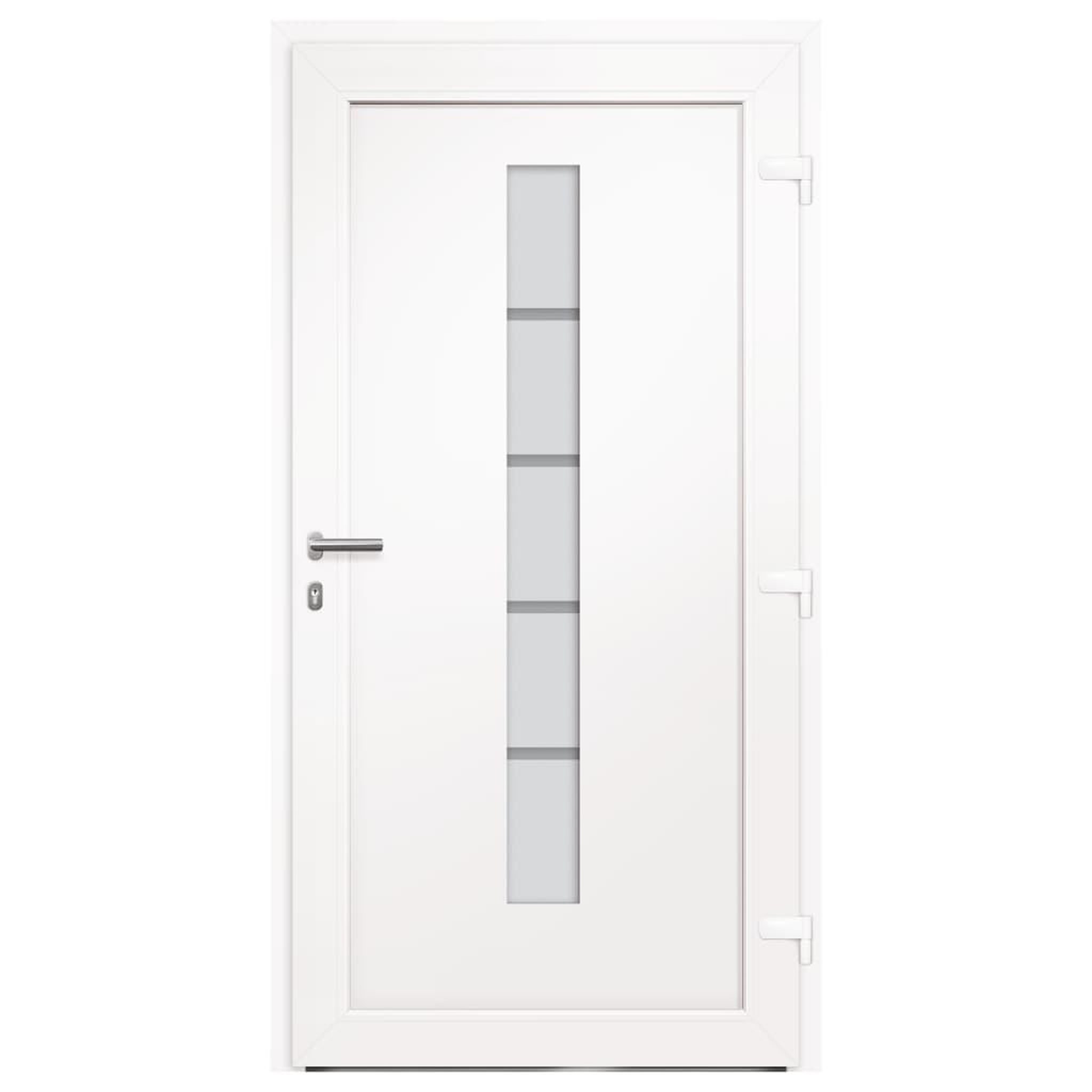 Voir la diapositive 5 : VIDAXL Porte d'entree Aluminium et PVC Anthracite 110x210 cm