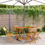 Voir la diapositive 1 : VIDAXL Chaises de jardin pliantes lot de 4 beige bois d'acacia massif