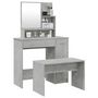Voir la diapositive 3 : VIDAXL Ensemble de coiffeuse Gris beton 86,5x35x136 cm