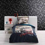 Paris Prix Parure de Lit 2 Pièces  Camps Football  140x200cm Bleu