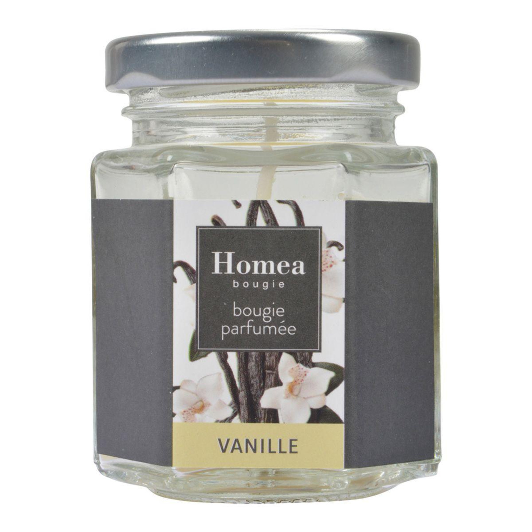 HOMEA Bougie verrine parfumée  essentiel ii  7cm vanille