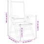 Voir la diapositive 6 : VIDAXL Chaises inclinables de jardin lot de 8 tissu et bois massif