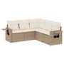 Voir la diapositive 2 : VIDAXL Salon de jardin avec coussins 5 pcs beige resine tressee